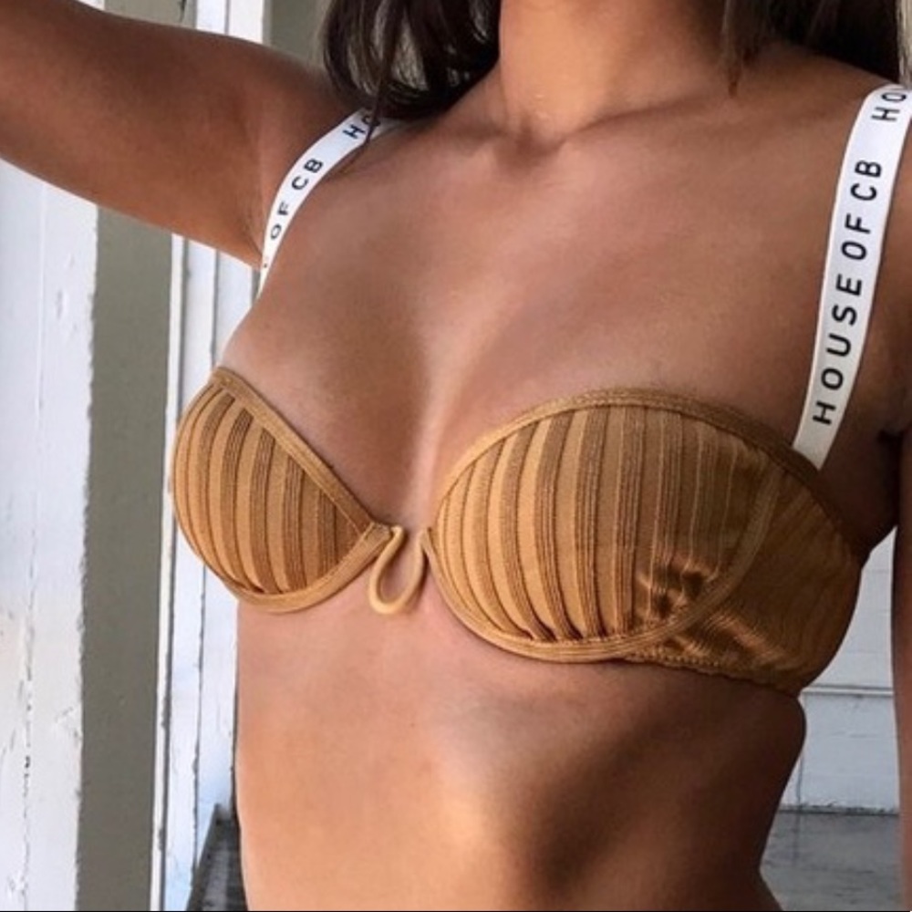 Gold wired bralette